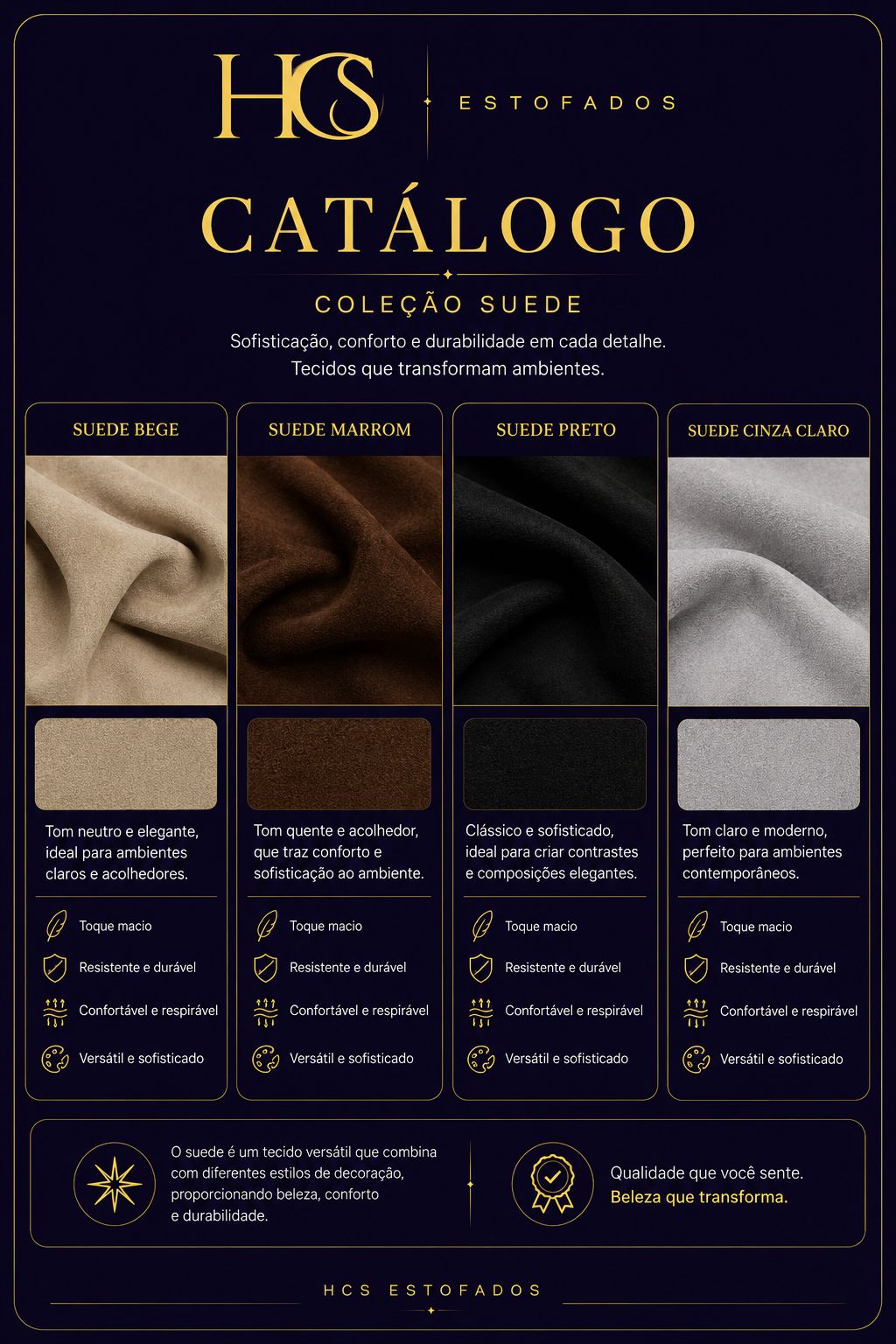 Catálogo Coleção Suede HCS